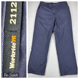 Workrite FR Pants Men 36(35)x32 Navy Blue Flame Resistant Westex UltraSoft CAT 2